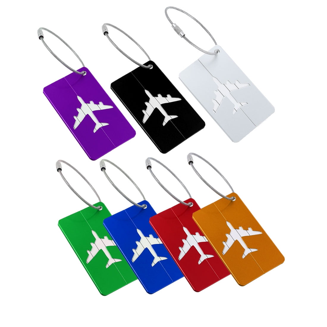 Colorful Aluminium Luggage Tags With Name Id Cards, Stainless Steel Loops,  And Card Holders, Essential Travel Accessories For Flying And Baggage  Identification - Temu Saudi Arabia
