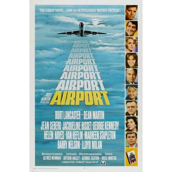 Airport Movie Poster Reprint 27Inx40In for any room 27x40 Multi-Color Square Adults Best Posters