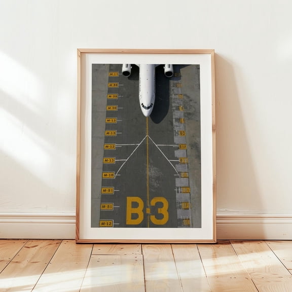 Airport Runway Markings Aerial Poster Unframed Paper Print