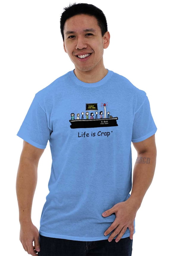Airport Security Long Line TSA Funny Men's Graphic T Shirt Tees Brisco Brands M