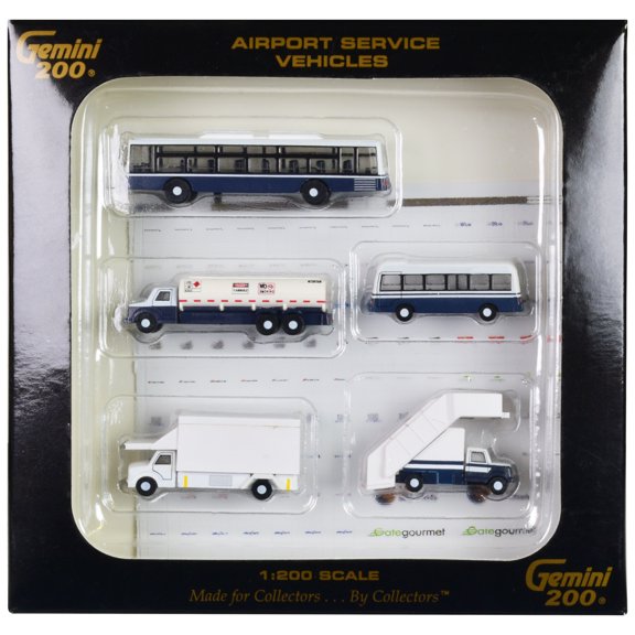 Airport Service Vehicles Set of 5 pieces "Gemini 200" Series Diecast Models by GeminiJets