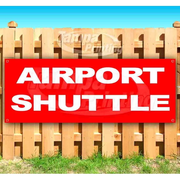 Airport Shuttle 13 oz Vinyl Banner With Metal Grommets