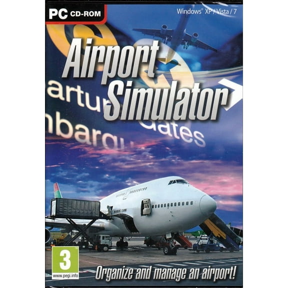 Airport Simulator PC CDRom ~ Organize & Manage an Airport in this Sim