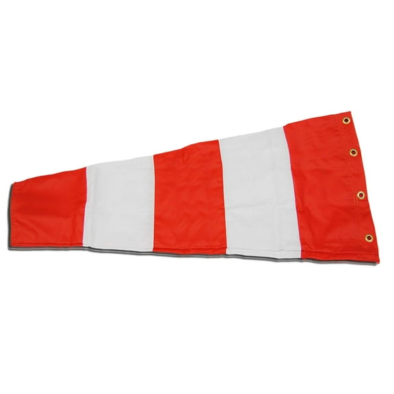 Airport Windsock Corporation 10" X 36" Orange & White Replacement Windsock 100% USA Made