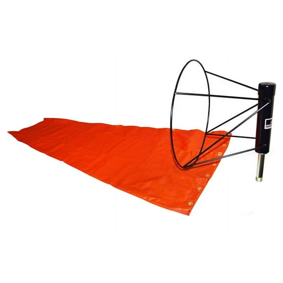 Airport Windsock Corporation 18" X 60" Orange Windsock with 18" Ball Bearing Frame USA Made