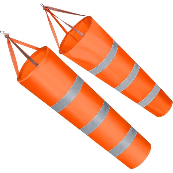 Airport Windsocks with Reflective Belt Oxford Fabric Ripstop Wind Direction Indicator for Outdoor Aviation