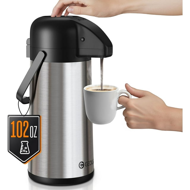 Airpot Coffee Carafe for Keeping Hot 102 OZ/ 3L Large Coffee