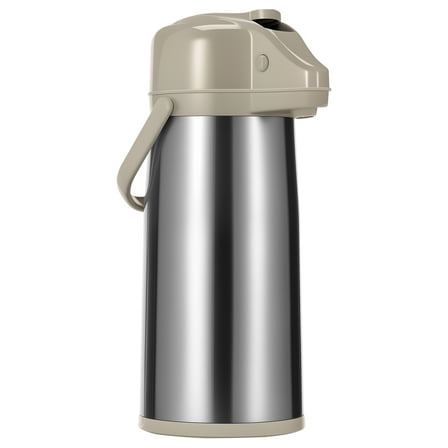 Airpot Coffee Carafe with Rotatable Base and Carry Handle 2.2L Airpot Pump Jug Thermal Drink Dispenser for Hot Cold Beverage
