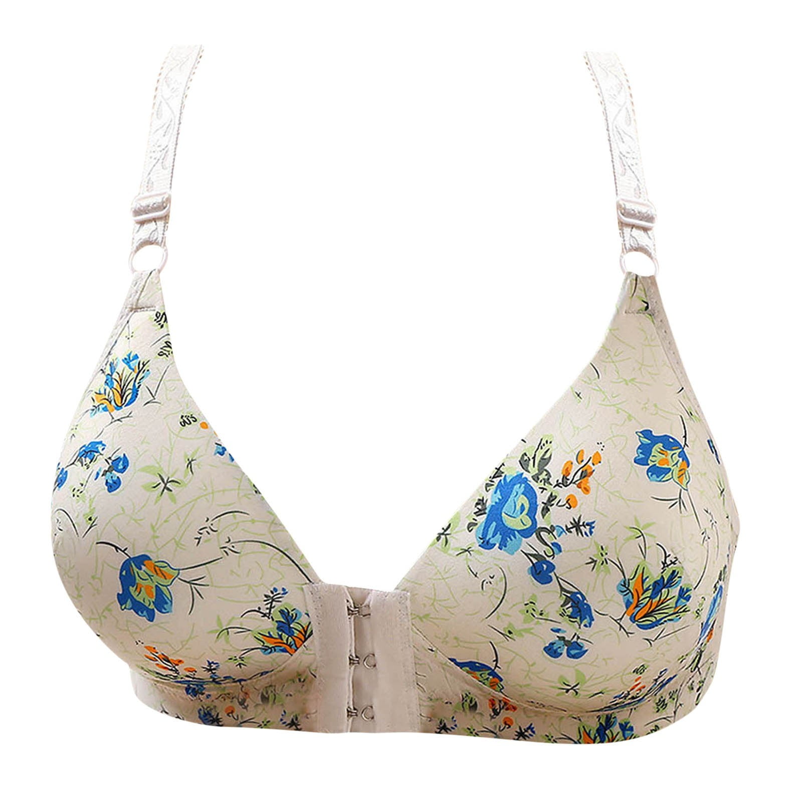 Airpow on Clearance Strapless Bra Woman'S Printing Thin Front Buckle