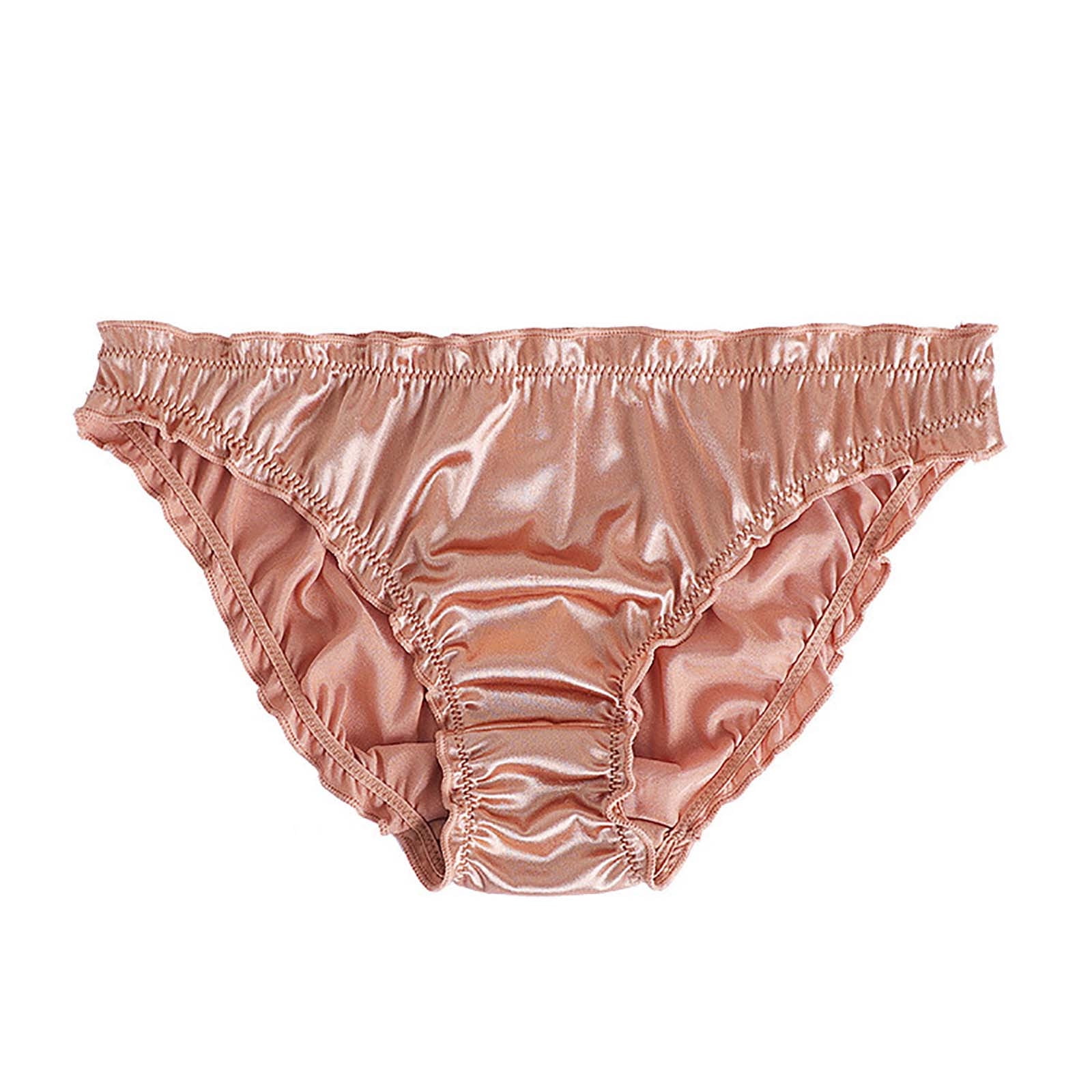 Airpow Clearance Underwear Women Women's Sexy Satin Panties Mid Waist