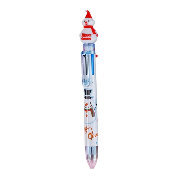 Airpow Fidget Pen 6 Color Christmas Ballpoint Pen Push Type Color Multifunction Marker 2Ml Fidget Pen Smooth Writing, Retractable, Waterproof, Fading