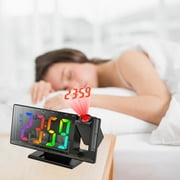 Airpow Projection Alarm Clock, Mirror Color Screen Display, Snooze Clock, Multifunctional Intelligent Electronic Clock, Digital Desk Clock Clearance Items