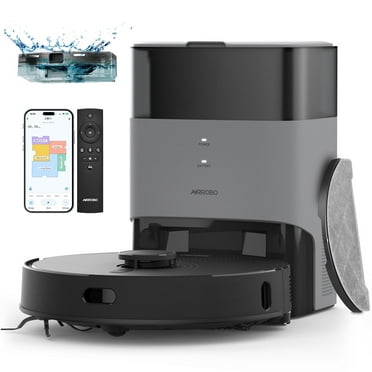 AIRROBO Robot Vacuum Cleaner and Mop Combo L40+, 60 days Self-Empty Bin, 180 min Runtime, APP and Voice Control