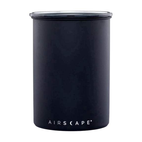 Planetary Design Airscape Kilo Coffee Storage Canister - US Patented Inner Plunger Lid Removes Excess Oxygen - Don't Buy airtight, Buy AIR-Less - Holds 2.2 lbs Coffee Beans - (Matte Gray)