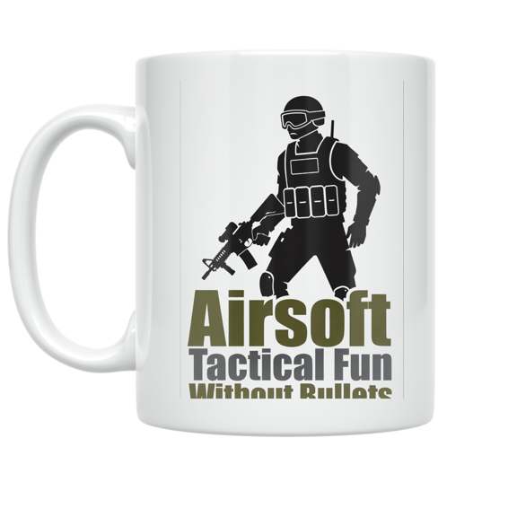Airsoft Tactical Fun Without Bullets - Airsoft Enthusiast - 11 oz Ceramic Coffee Mug