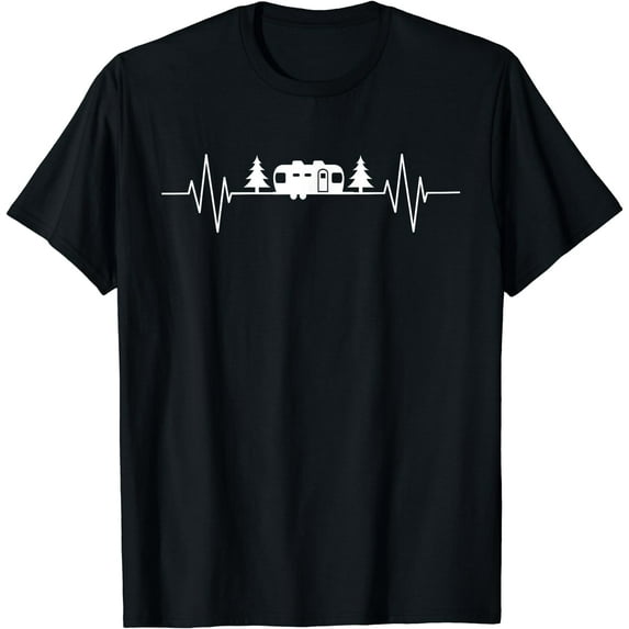 Airstream Heartbeat - Airstream Camper Outfit Airstream Gift T-Shirt Black 4X-Large
