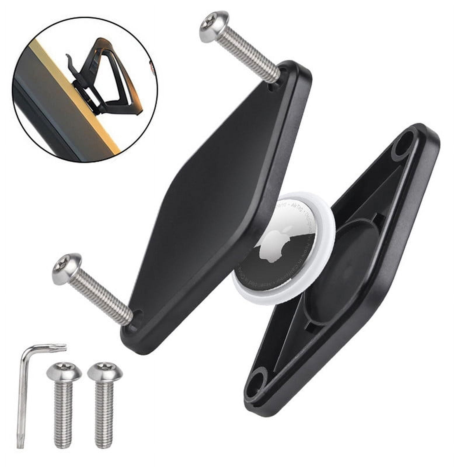 WALLFID Hidden AirTag Bike Mount - Waterproof Case With Security Screws, Mounts Under Bottle Cage