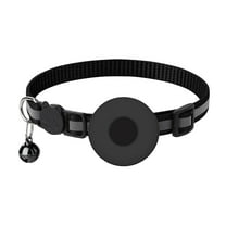 Airtag Cat Breakaway Collar with Reflective Adjustable Strap and Secure Holder for Enhanced Pet