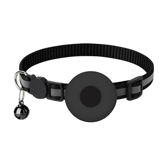 Airtag Cat Breakaway Collar with Reflective Adjustable Strap and Secure Holder for Enhanced Pet