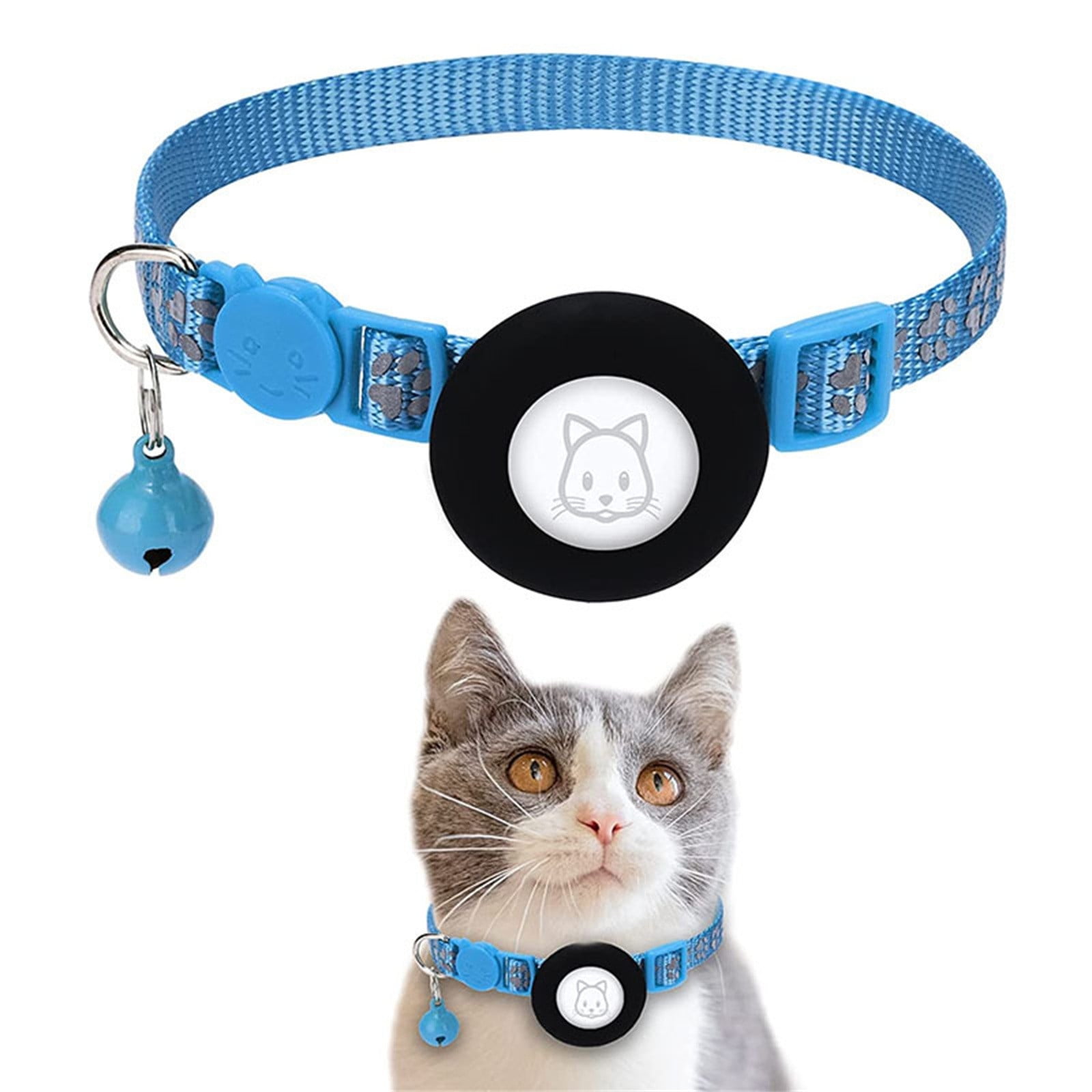 Airtag Cat Collar, Air tag Cat Collar with Bell and Safety Buckle