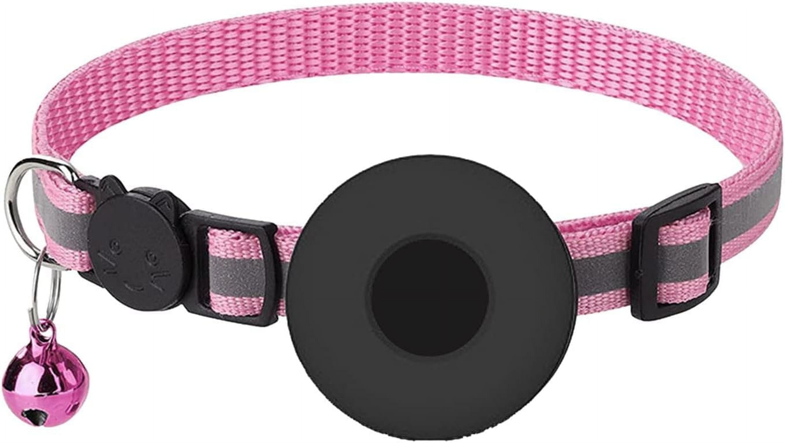 Cute Breakaway Cat Collar Airtag Cat Collar with Breakaway Bell Airtag Cat Collar Reflective Adjustable Strap Collar Breakaway with Airtag Holder 1 CM in Width Cat Collars for Boys with Bell
