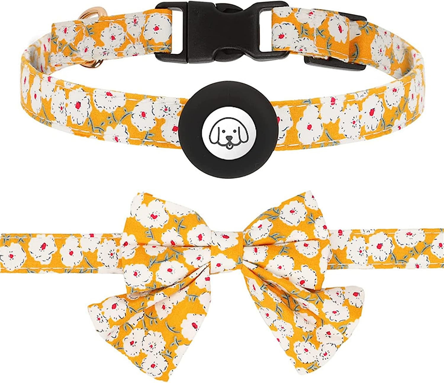 Airtag Cat Collar, Breakaway Cat Collar with Airtag Holder and Bow Tie, Adjustable Tracker Cat Collars for Girl Cats Kittens Puppies
