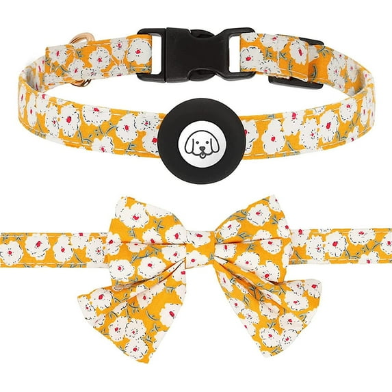 Airtag Cat Collar, Breakaway Cat Collar with Airtag Holder and Bow Tie, Adjustable Tracker Cat Collars for Girl Cats Kittens Puppies