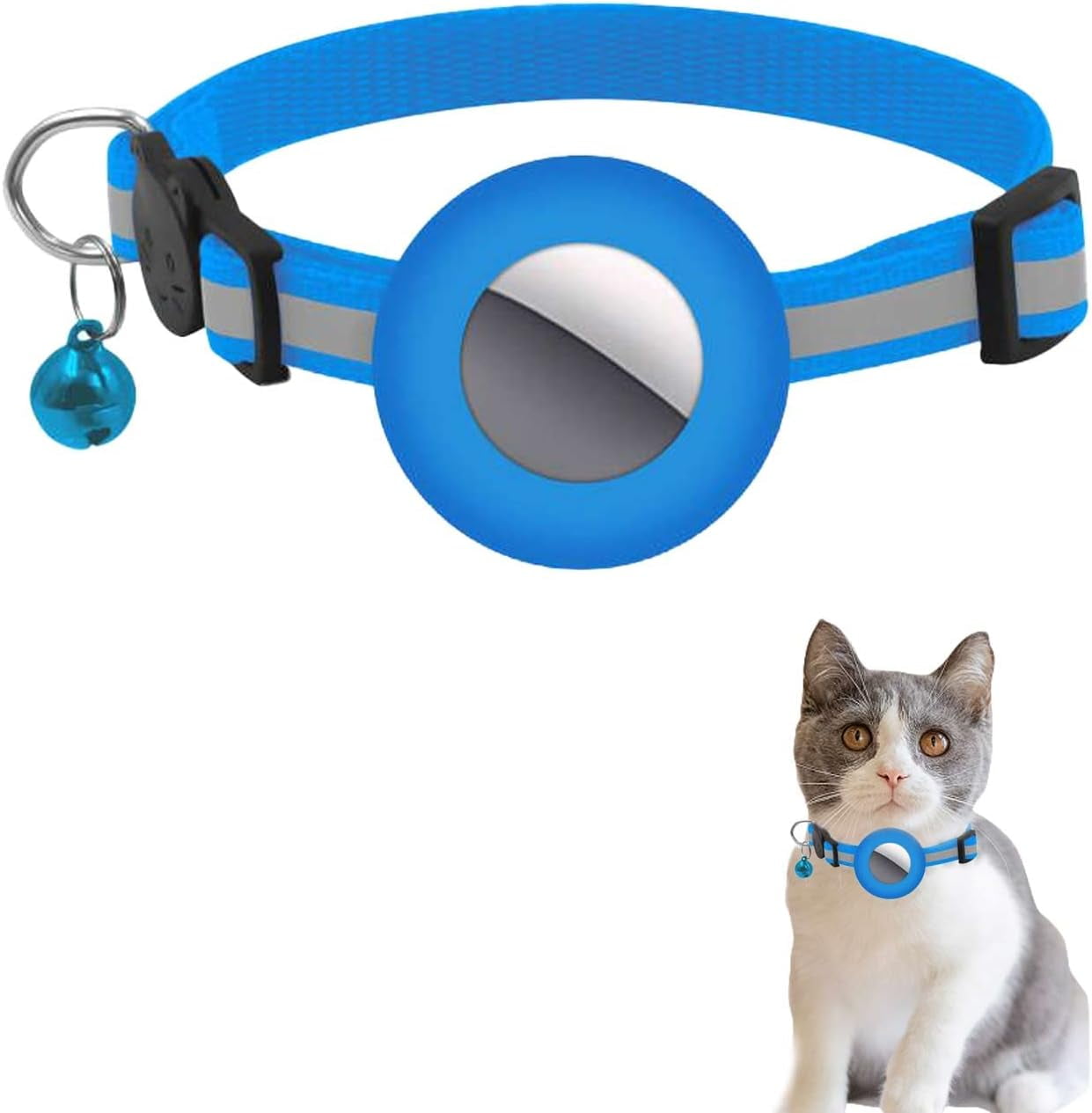 Airtag Cat Collar,Cat Collar with Airtag Holder,Airtag Cat Case with