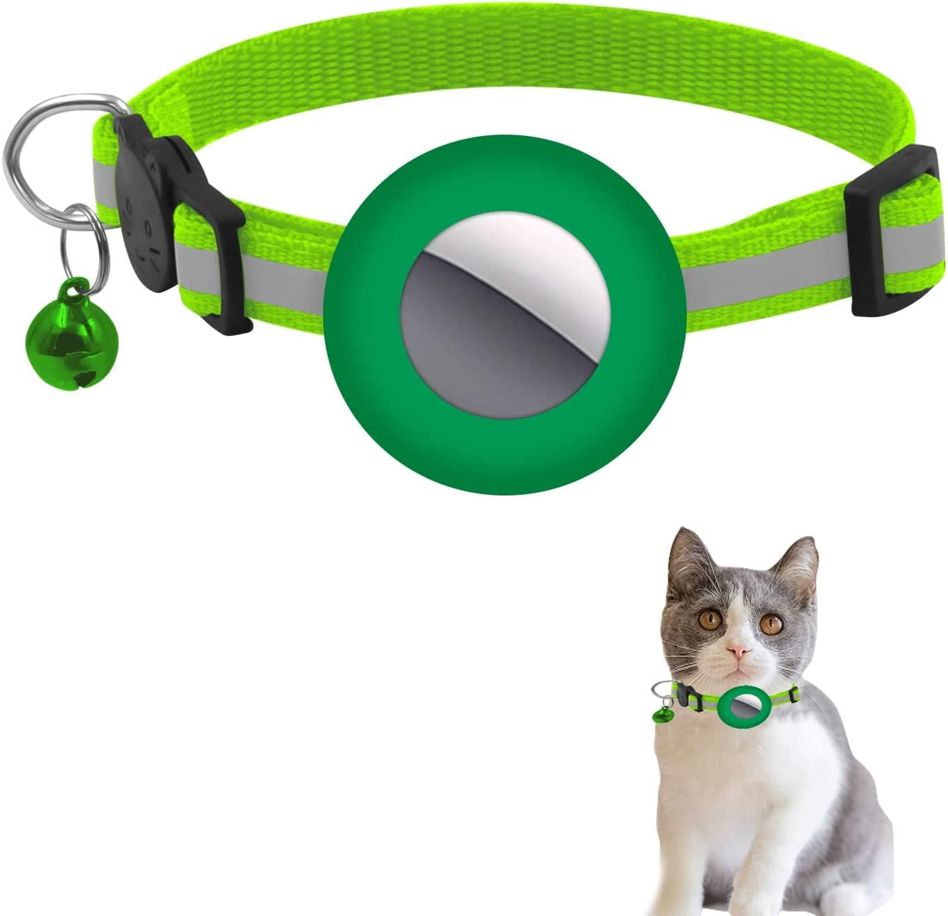 Airtag Cat Collar,Cat Collar with Airtag Holder,Airtag Cat Collar