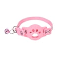 thumbnail image 1 of Airtag Cat Collar Holder, Cat Tracker Collar, Girl Cat Collar, Reflective Cat Collar, Breakaway Cat Collar, Pink Solid Tone, Paw Print Detail, 1 Pc, Metal Bell, Adjustable Neck, 1 of 6