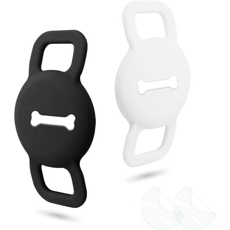 Airtag Cat Collar Holder, Small Air Tag Dog Collar Holder Compatible with Apple Tag, Anti-Lost Pet Tracker Case for Puppy Collars 3/8'' 5/8''