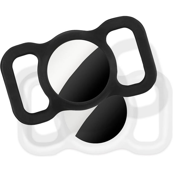 Airtag Dog Collar (2 Pack) (Black/White)