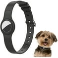 thumbnail image 1 of Airtag Dog Collar | Airtag Cat Collar | 8.2-15.5 Inch Silicone Airtag Dog Collar for Apple Airtag Collar Small and Medium Dogs and Slightly Larger Cats,Black Air Tag Collar 1, 1 of 9