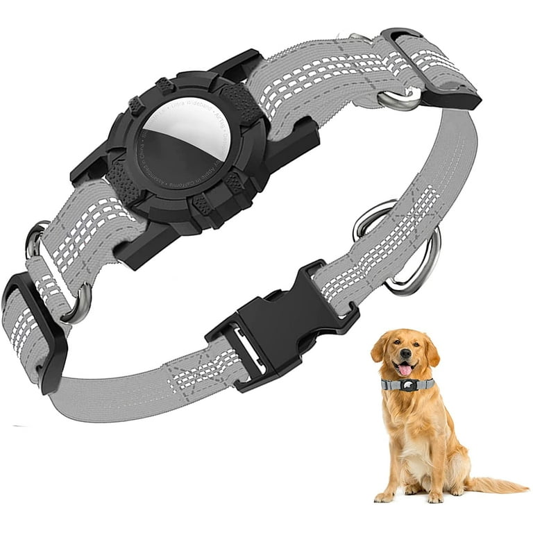 Airtag Dog Collar - Apple Airtag Reflective Dog Collar, Heavy Duty Dog  Collar with Airtag Holder Case, Adjustable Air Tag Accessories Pet Collar  for