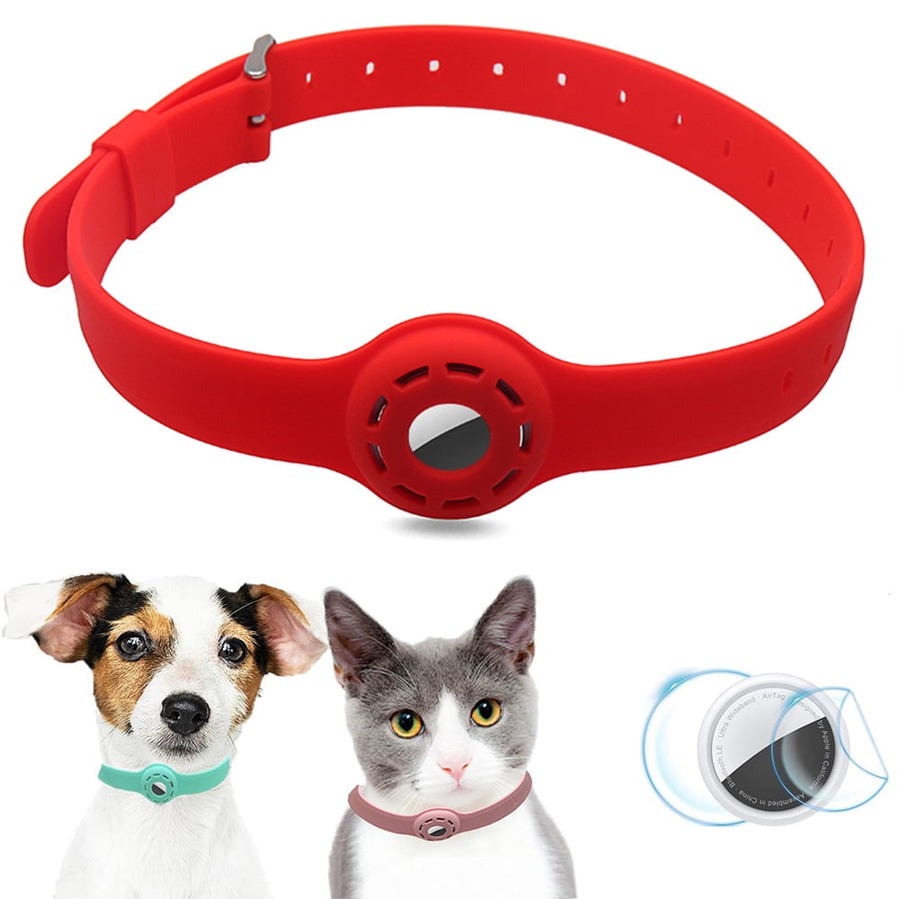 Airtag Dog Collar Holder Airtag Cat Collar 919.5inch Soft Silicone Dog