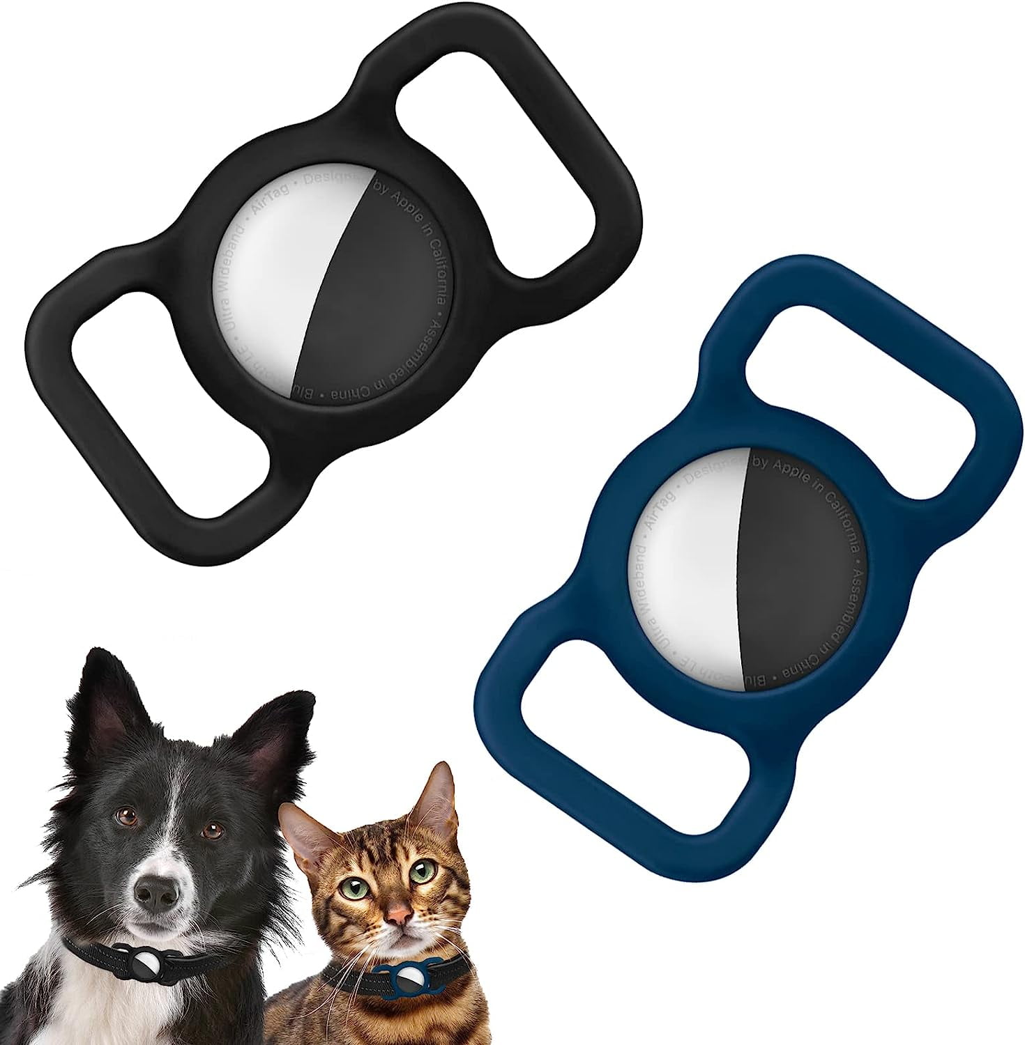 2pcs Silicone Airtag Case For Apple Cat Dog Collar hot Clip Cover Pet Anti-loss Loca