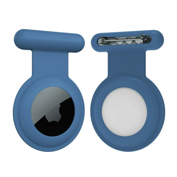 Airtag Hidden GPS Holder Case for Kids Elderly Pet Collar Clothing, 2 Pack, Navy Blue