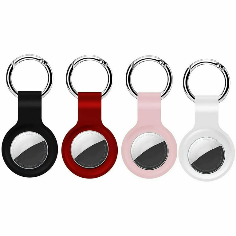 4 Pack Silicone Airtag Holder Keychain, Protective Tracker