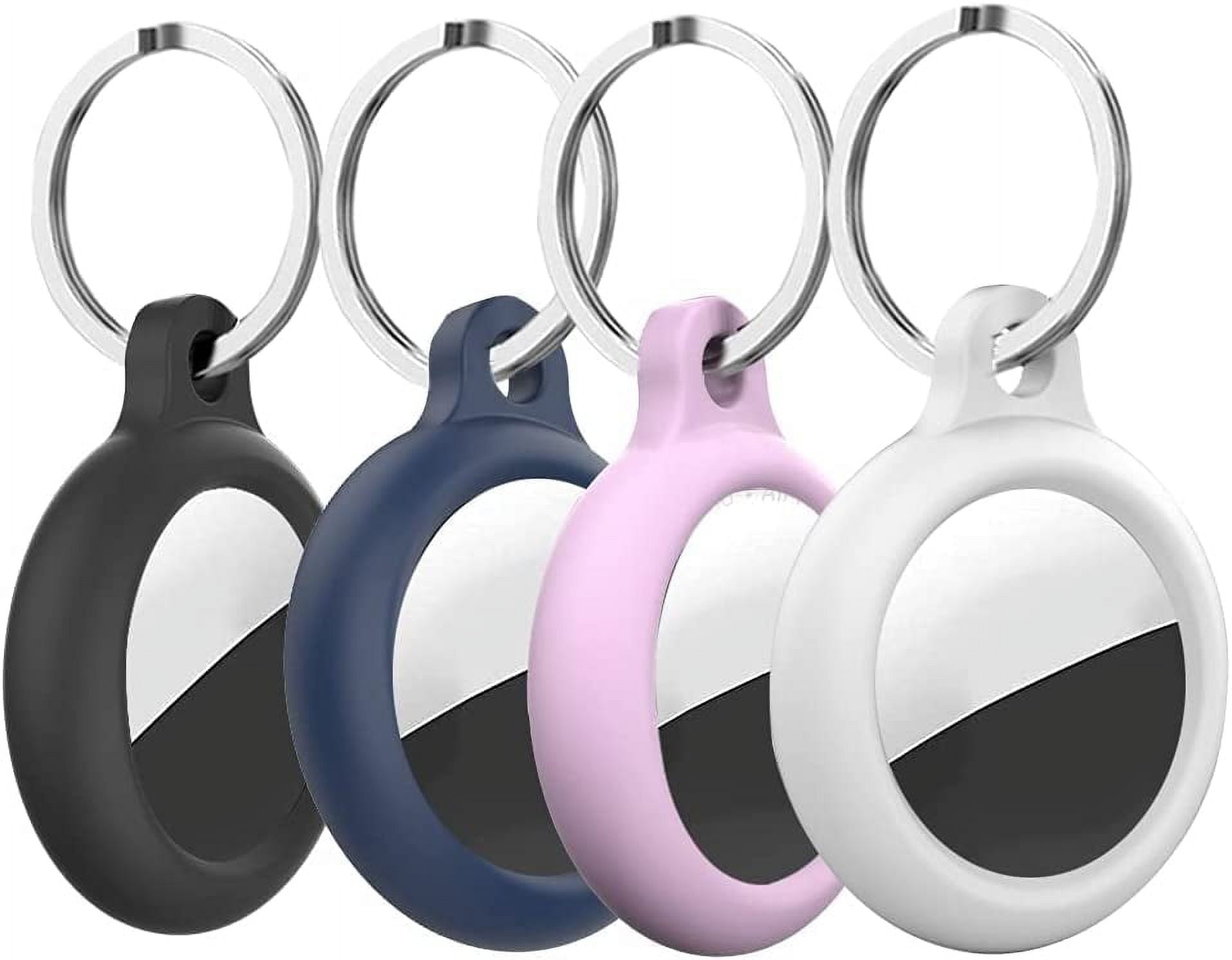 Airtag Holder Keychain for Apple Airtags, 4 Pack Air Tag Silicone Case