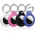 thumbnail image 1 of Airtag Keyring Holder for Apple Airtag Case, [2-Pack] Protective Airtags Keychain Tracker Cover with Air Tag Holder Airtag Key Ring for Keys, Bags, Luggage and Pet Collar (Black/White), 1 of 5