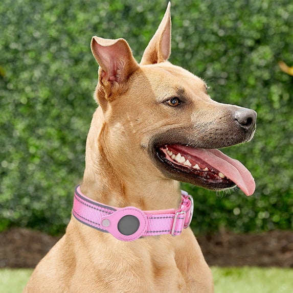Airtag Tracking Cover for Dog Positioning Training Nylon Pet Collars - Durable Adjustable Lightweight Design for Optimal Comfort and Functionality