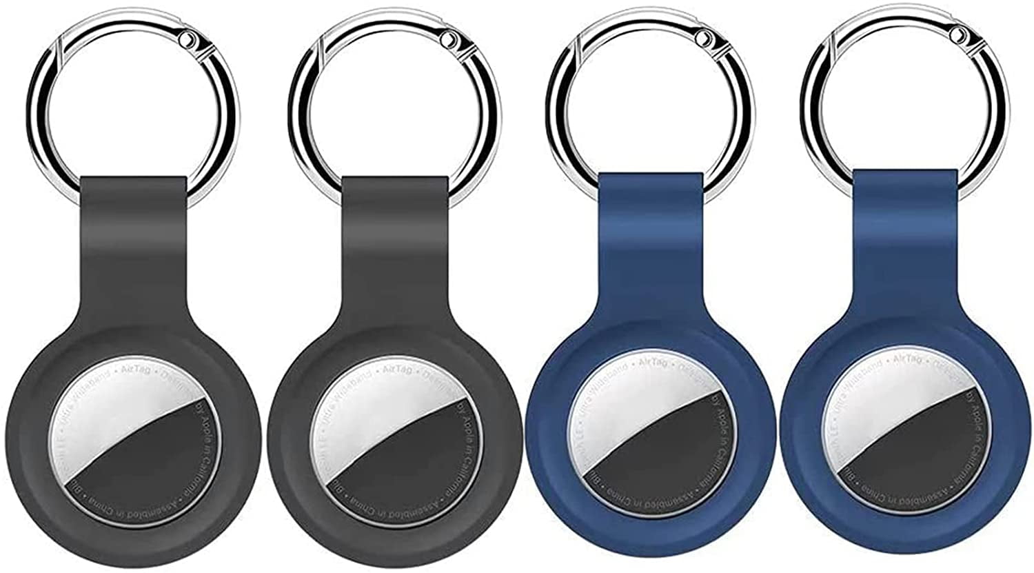 Airtags 4 Pack Silicone Protective Case Keychain for Air Tags, Airtag