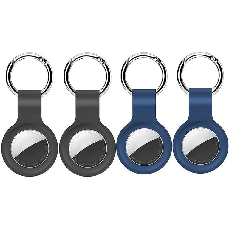 HATALKIN Compatible with AirTag Case Keychain Air Tag Holder Silicone  AirTags Key Ring Cases Tags Chain Apple GPS Item Finders Accessories 4 Pack