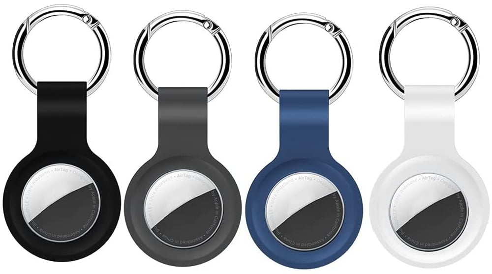 Airtags Case with Keyring Silicone Holder for Apple Finder Tracker Air