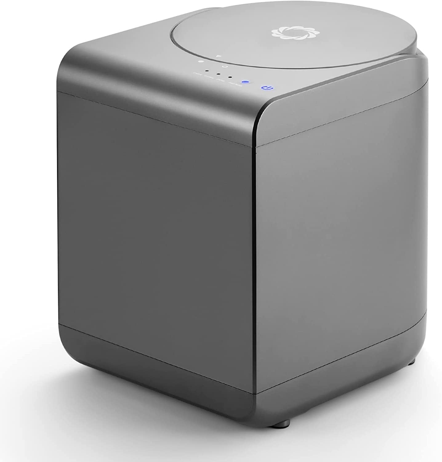 Gunmetal Gray Electric Kitchen Composter with SHARKSDEN Tri-Blade