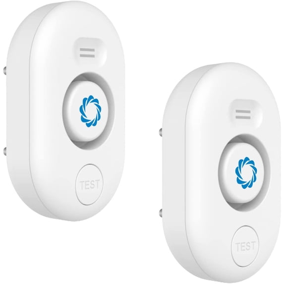 Airthereal Water Leak Detectors 2-Pack, 120dB Adjustable Audio Alarm Sensor, Sensitive Leak and Drip Alert, for Kitchen Bathroom Basement (Battery Included)