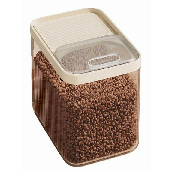Airtight 30Lb Pet Food Storage Container - Dog & Cat Dry Food Bin, Food - Grade , Built - in Measuring Cup, Moisture - Proof Seal, Large Capacity for Treats & Multi - Pet Use,Clear