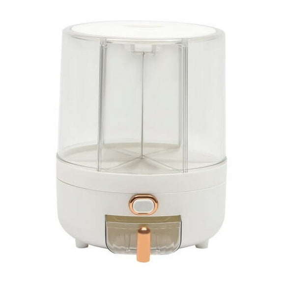 Airtight 6Grid Rotatable Dry Food Dispenser Rice Storage Container Cereal Keeper