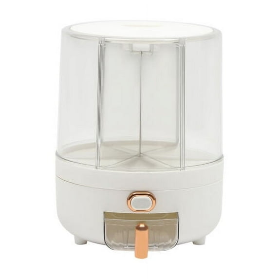 Airtight 6Grid Rotatable Dry Food Dispenser Rice Storage Container Cereal Keeper