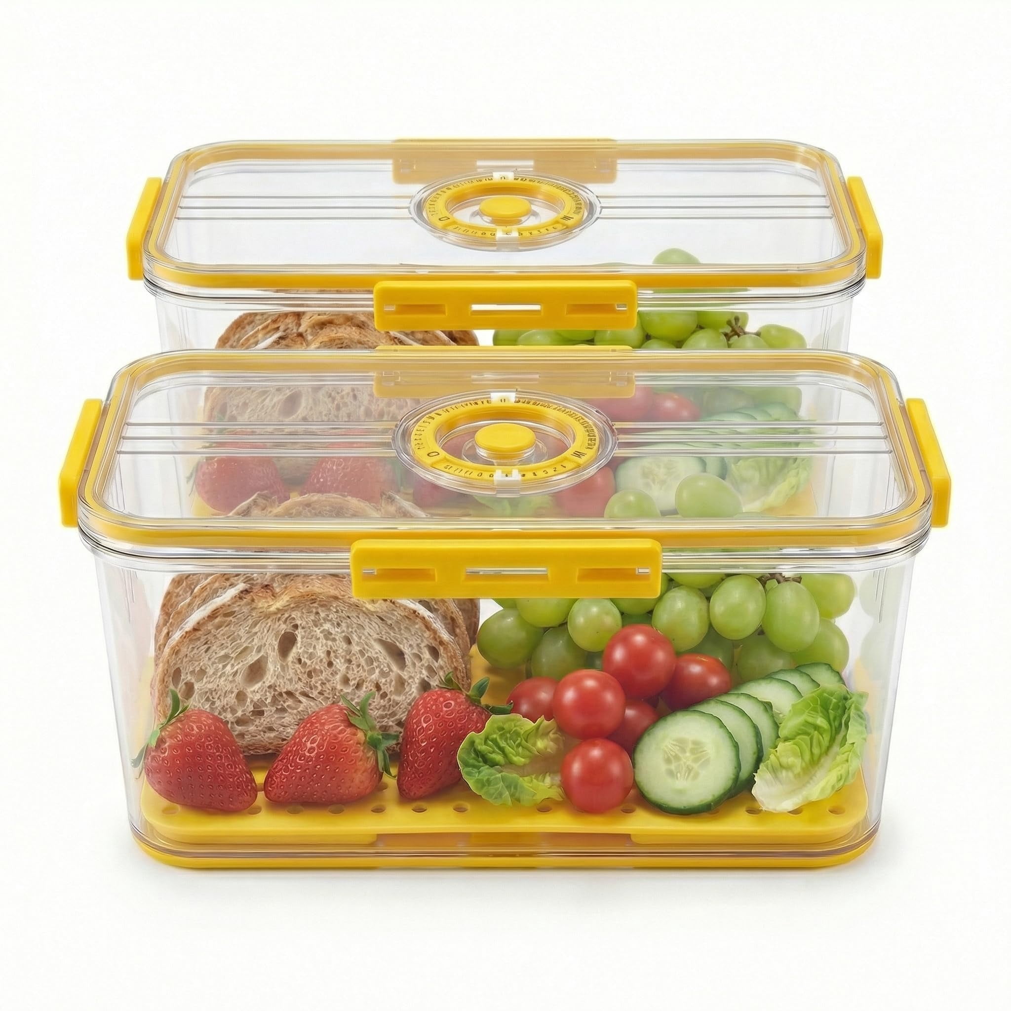 Airtight Bread Box with Date Indicator Lid, Kitchen Counter Bread ...